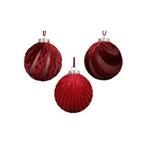 Kerstbal | Decoris (Velvet, Rood), Diversen, Verzenden, Nieuw