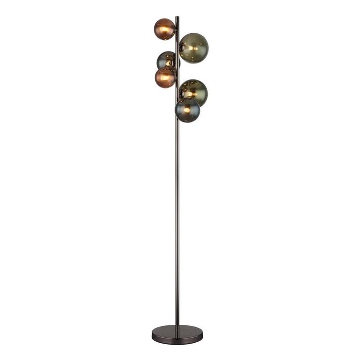 Vloerlamp RIHA Metaal 155.0cm matt zwart G9 6-Lichts, Huis en Inrichting, Lampen | Vloerlampen, Nieuw, Metaal, 150 tot 200 cm
