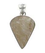 Zilveren Chalcedoon edelsteen punt groot hanger, Verzenden, Nieuw