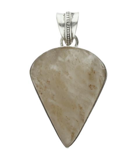 Zilveren Chalcedoon edelsteen punt groot hanger, Sieraden, Tassen en Uiterlijk, Kettinghangers, Verzenden