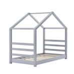 Kinderbed met bedbodem en matras huisbed 70x140 cm grijs, Verzenden, Nieuw