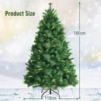 Unlit 180cm Kunstkerstboom Dennenboom met Metalen Standaard