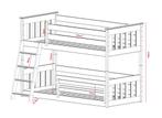 Stapelbed met Ladder Kas - 2-persoons - 90 x 200 - Wit, Kinderen en Baby's, Verzenden, Nieuw, Stapelbed