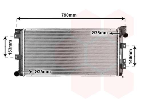 RADIATOR VOOR CHRYSLER VOYAGER 1996-2001 04798013, Auto-onderdelen, Airco en Verwarming, Nieuw, Ophalen of Verzenden