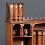 Art & Crafts bureau ca 1890 met opzet deel en open vakken N, Antiek en Kunst, Ophalen of Verzenden