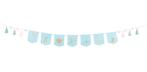 Jep-Party Oh Baby Blauw 260 cm Slinger GRL100-011, Kinderen en Baby's, Kraamcadeaus en Geboorteborden, Verzenden, Nieuw