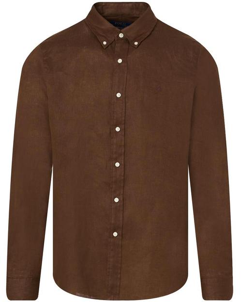 -50% Ralph Lauren  Polo Ralph Lauren Casual overhemd met lan, Kleding | Heren, Overhemden, Bruin, Nieuw, Verzenden