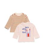 051 Baby T-shirts rib sprookje - 2 stuks multi, Kinderen en Baby's, Verzenden, Nieuw