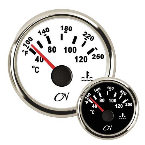 CN koelwater temperatuur meter met Chromen ring Wit of Zwart, Watersport en Boten, Bootonderdelen, Nieuw, Ophalen of Verzenden