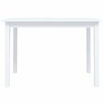 Eettafel 114x71x75 cm massief rubberwood wit (Tafels), Huis en Inrichting, Tafels | Bijzettafels, Verzenden, Nieuw