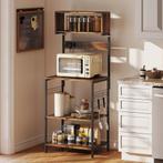 TRUUSK Keukenrek met 5 S-haken en 5 planken - Staal - Rustie, Huis en Inrichting, Verzenden