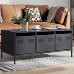 vidaXL Salontafel 101,5x50x43,5 cm koudgewalst staal, Huis en Inrichting, Tafels | Salontafels, 100 tot 150 cm, Verzenden, Nieuw