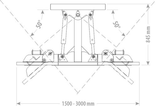 Hydraulische rubberschuif 1.50- 3.00m, Zakelijke goederen, Agrarisch | Werktuigen