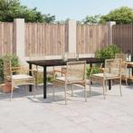 vidaXL 7-delige Tuinset met kussens poly rattan beige, Tuin en Terras, 6 zitplaatsen, Nieuw, Tuinset, Verzenden