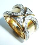 Ring - 18 karaat Geel goud - 0.41ct. tw. Diamant, Nieuw