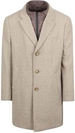 Suitable Coat Wol Twill Sand maat 52 Heren, Kleding | Heren, Jassen | Winter, Maat 52/54 (L), Verzenden, Beige, Nieuw