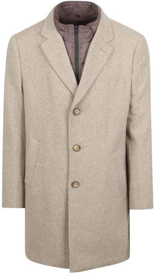 Suitable Coat Wol Twill Sand maat 52 Heren, Kleding | Heren, Jassen | Winter, Beige, Nieuw, Maat 52/54 (L), Verzenden