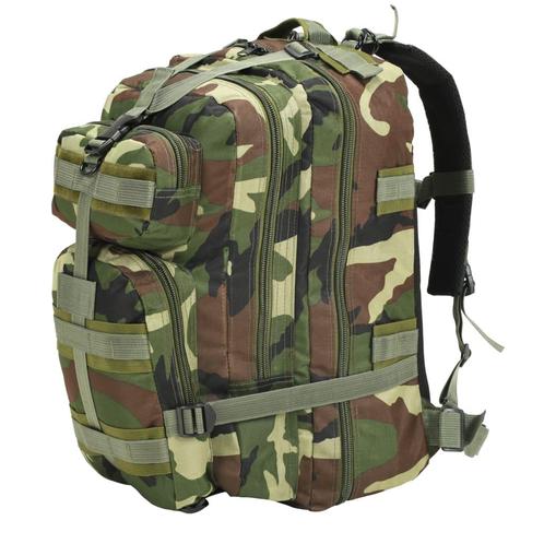 vidaXL Rugzak legerstijl 50 L camouflage, Sieraden, Tassen en Uiterlijk, Tassen | Rugtassen, Nieuw, Verzenden