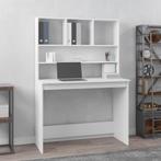 vidaXL Bureau met schappen 102x45x148 cm bewerkt hout wit, Huis en Inrichting, Bureaus, Verzenden, Nieuw
