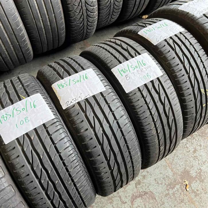 4 x Bridgestone Turanza ER300 185-50-16 Zomerbanden 7,5mm, Auto-onderdelen, Banden en Velgen, 16 inch, Zomerbanden, 185 mm, Personenwagen