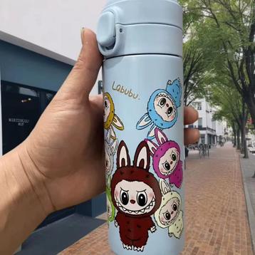 LABUBU 420ML roestvrijstalen waterfles met rietje beschikbaar voor biedingen