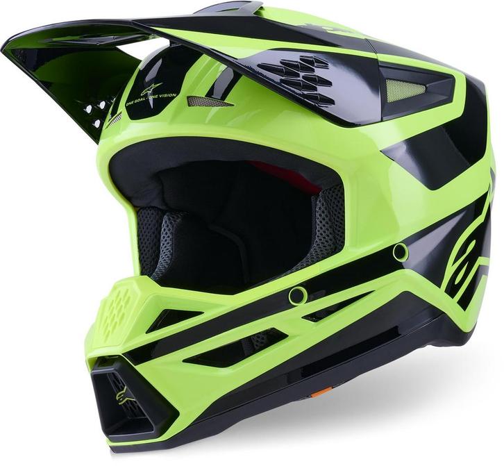 Alpinestars S-M3 Heat Geel Zwart Crosshelm, Motoren, Kleding | Motorhelmen, Overige typen, Heren, XXL, Nieuw met kaartje, Overige merken