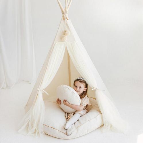 Tipi tent fairy met tule| Ecru (kindertent) (Speelgoed), Kinderen en Baby's, Speelgoed | Speeltenten, Nieuw, Ophalen of Verzenden