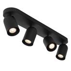 Lucide PUNCH - Plafondspot 4xGU10 Zwart, Huis en Inrichting, Lampen | Plafondlampen, Verzenden, Nieuw, Metaal, Trendy verlichting