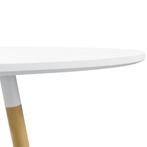 Design eettafel Camille Ø80x75 cm MDF rond wit, Huis en Inrichting, Tafels | Eettafels, Verzenden, Nieuw
