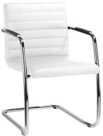 Vergaderstoelen Vergaderstoel Design Napels Wit Leatherlook, Ophalen of Verzenden, Nieuw in verpakking