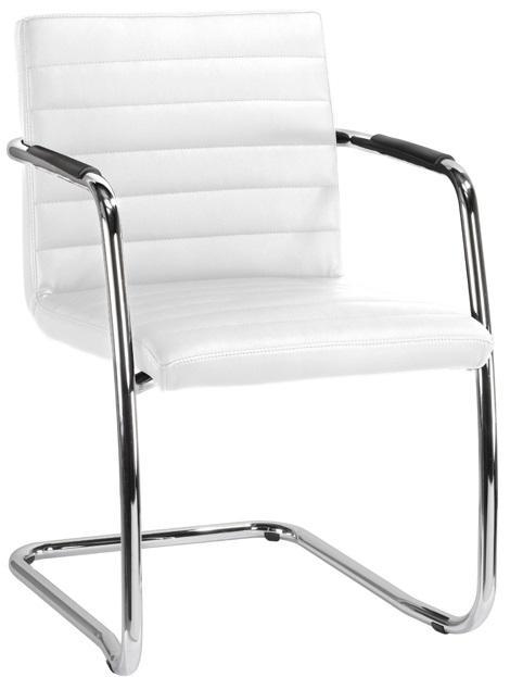 Vergaderstoelen Vergaderstoel Design Napels Wit Leatherlook, Zakelijke goederen, Kantoor en Winkelinrichting | Kantoormeubilair en Inrichting