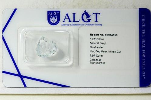 Beril - 2.97 ct - Antwerp Laboratory for Gemstone Testing, Sieraden, Tassen en Uiterlijk, Edelstenen
