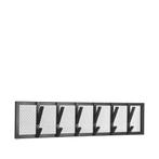 LABEL51 - Kapstok Gruff - Zwart Metaal, Huis en Inrichting, Woonaccessoires | Kapstokken, Nieuw, Minder dan 100 cm, Metaal, Wandkapstok