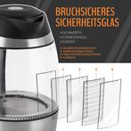 Waterkoker glas - met LED - 1.8L - 2200W - Zilver - TRESKO, Verzenden, Zo goed als nieuw