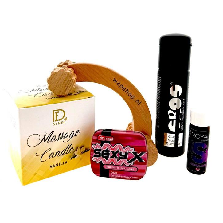 Erotiekpakket Massagekaars, Sport en Fitness, Massageproducten, Nieuw, Ophalen of Verzenden