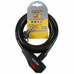 Stahlex Kabelslot - 12 mm x 1800 mm - Zwart - Inclusief 2..., Fietsen en Brommers, Ophalen of Verzenden, Nieuw