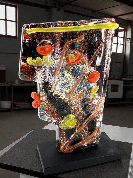 sculptuur, Tributo a Picasso in vetro di Murano - 30 cm -, Antiek en Kunst, Antiek | Glas en Kristal