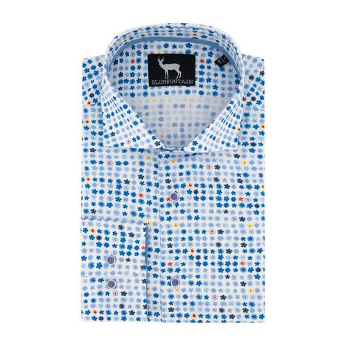 GENTS - Blumfontain print klaver - M7 39/40, Kleding | Heren, Overhemden, Verzenden