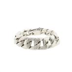 Witgouden gourmetschakel armband (Schakelarmband), Sieraden, Tassen en Uiterlijk, Armbanden, Ophalen of Verzenden, Gebruikt, Overige kleuren