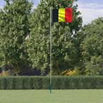 vidaXL Vlag met vlaggenmast België 6,23 m aluminium, Diversen, Verzenden, Nieuw