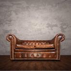 Sofa - Bruin cuoio, prachtige authentieke natuurlijke, Antiek en Kunst, Curiosa en Brocante