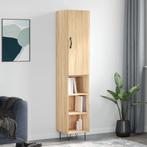 vidaXL buffetkast 34,5x34x180 cm bewerkt hout sonoma, Huis en Inrichting, Minder dan 50 cm, Verzenden, Nieuw, Minder dan 100 cm