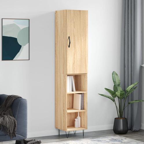 vidaXL buffetkast 34,5x34x180 cm bewerkt hout sonoma, Huis en Inrichting, Kasten | Buffetkasten, 25 tot 50 cm, Nieuw, Overige houtsoorten