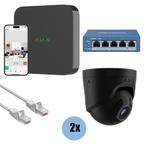 Kit 2x Turret, NVR en bekabeling zwart, Ophalen of Verzenden, Nieuw