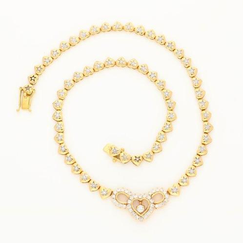 Halsketting - 18 karaat Geel goud Diamant (Natuurlijk), Sieraden, Tassen en Uiterlijk, Kettingen