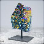 Zeer zeldzame regenboogaura-amethist - kwarts aan stand-