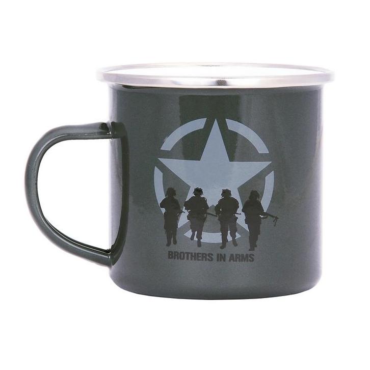 Emaille beker soldaten groen - Brothers in Arms NIEUW, Huis en Inrichting, Keuken | Servies, Nieuw, Ophalen of Verzenden