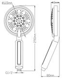 Wiesbaden Triton verstelbare handdouche 10cm chr., Ophalen of Verzenden, Nieuw