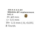 micromotor G0.4-4-3.5-8T tandwiel voor Marklin, Hobby en Vrije tijd, Modeltreinen | H0, Overige merken, Gelijkstroom, Verzenden