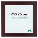 Fotolijst 25x25 cm - Mahonie - Hout - Dover, Huis en Inrichting, Woonaccessoires | Lijsten, Verzenden, Nieuw